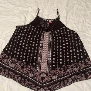 Black Lace Paisley Tank